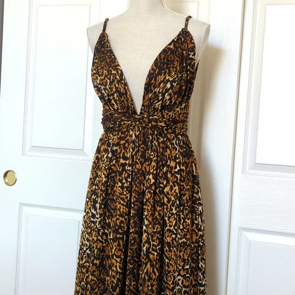 Ronny Kobo Edita Leopard Animal Print Maxi Dress - Picture 8 of 10